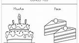 Pocos Muchos Concepto Conceptos Trabajar Preescolar Educapeques Pequeño Byn Tarta Cognitiva Estimulacion sketch template
