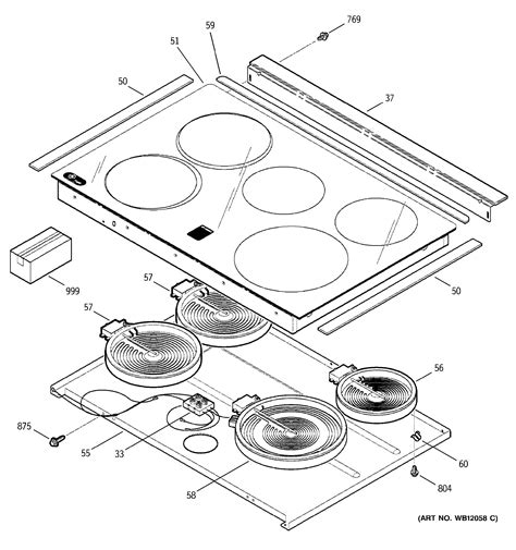 assembly view  cooktop jspwdww