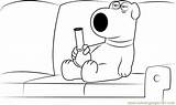 Brian Griffin Coloring Sitting Sofa Pages Coloringpages101 sketch template