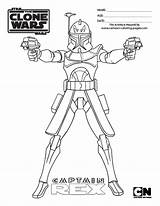 Clone Coloring Wars Star Rex Pages Captain Troopers Printable Gif Print Kids Prints Stars Army Age sketch template