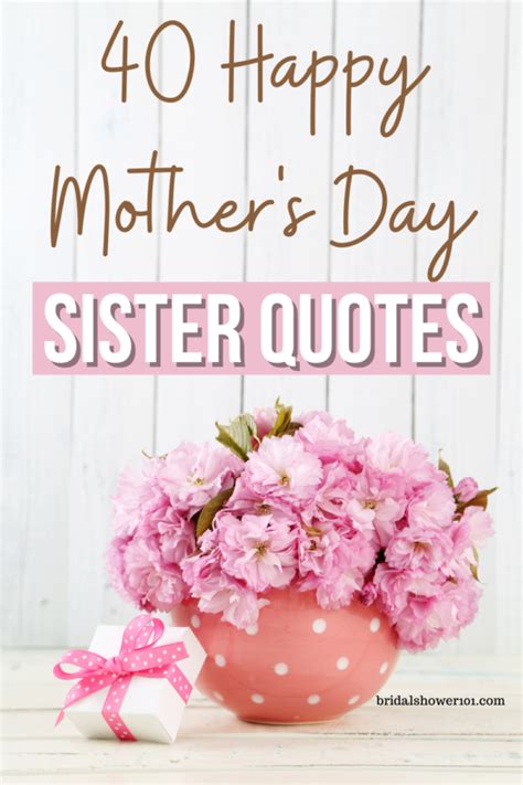 sweetest happy mothers day sister quotes bridal shower