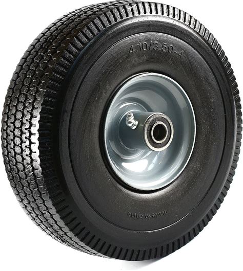 amazoncom nk heavy duty solid rubber flat  tubeless hand truckutility tire wheel