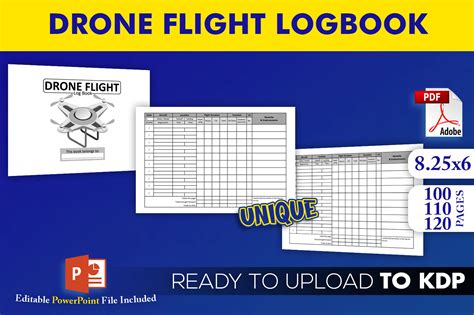 drone flight log book kdp interior graphic  beast designer creative fabrica