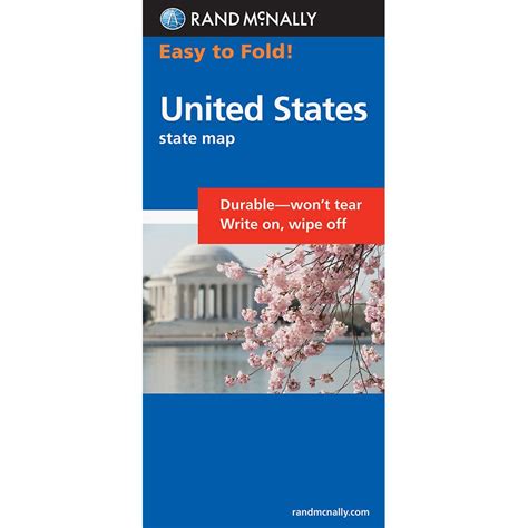 rand mcnally united states easy  fold folding travel map