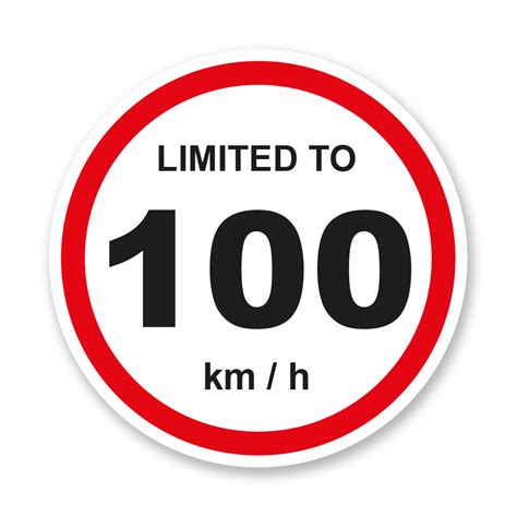 limited   kmh vehicle speed restriction small sticker
