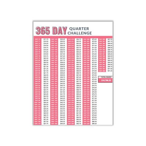 365 Day Quarter Challenge Digital And Printable Versions – Mom Managing