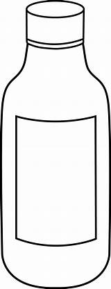 Bottle Clipart Cliparts Clip Water Bottles Cartoon Medicine Blank Jug Chemistry Chemical Science Plastic Pill Outline Empty Colouring Pages Line sketch template