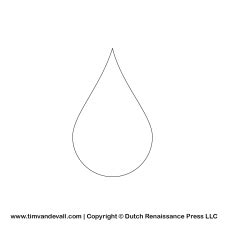 water drop outline tims printables