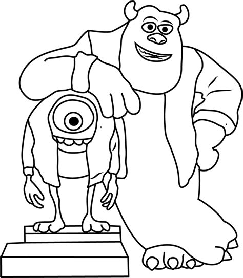 mike  sulley coloring page  printable coloring pages  kids