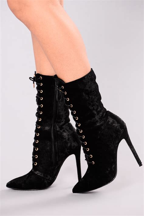 alice lace up bootie black fashion nova shoes fashion nova