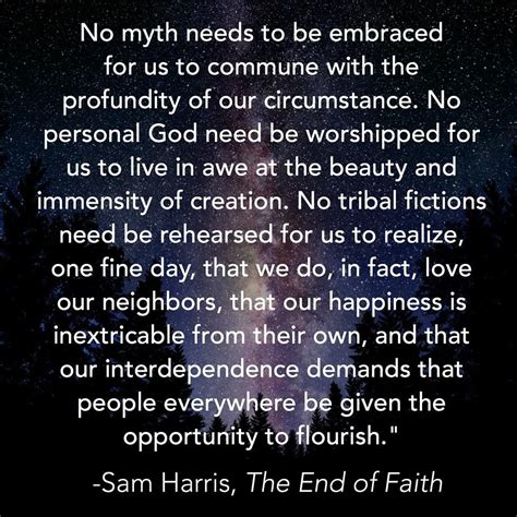 sam harris the end of faith quote atheist quotes the end of faith