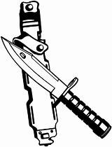 Knife Coloring Pages Machete Pocket Template Terrorism sketch template