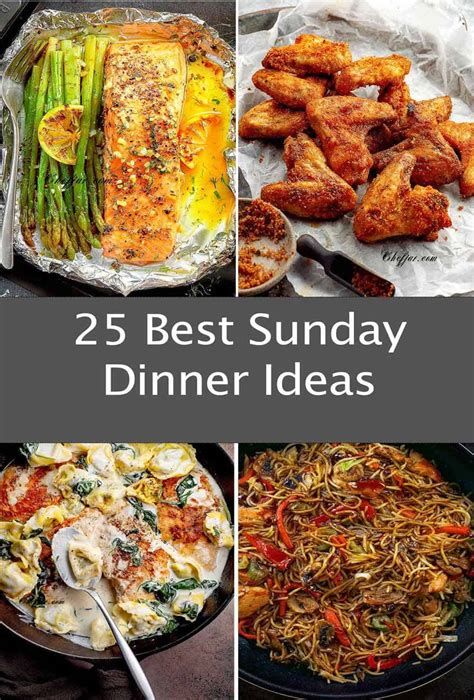 sunday dinner ideas chefjar