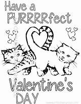 Coloring Printable Cats Pages Valentine Valentines Cat Heart Purrfect Kids Tail Printables Color Warrior Colouring Getcolorings Print Valenitne Hearts Holiday sketch template
