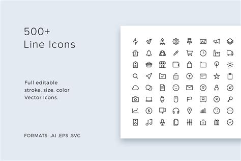 icons pack modern simple solid icons creative market