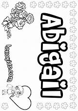 Abigail Coloring Pages Name Color Hellokids Sheets Print Names Choose Board sketch template
