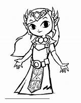 Zelda Coloring Pages Kids Easy Printable Color Children Characters Games sketch template