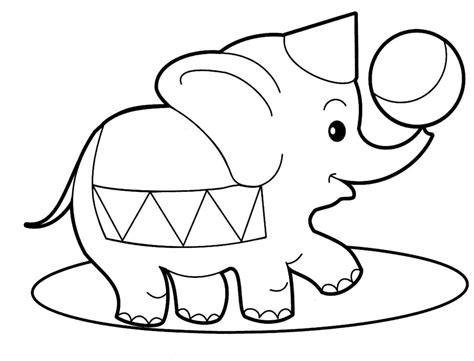 baby elephant coloring pages    print