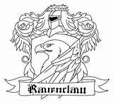 Ravenclaw Coloring Pages Crest Potter Harry House Hufflepuff Hogwarts Printable Gryffindor Print Deviantart Template Getcolorings Color sketch template
