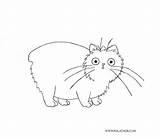 Coloring Manx Cat Cabbit sketch template