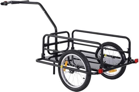 amazoncom folding bike cargo trailer cart  seat post hitch black sports outdoors