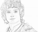 Hobbit Frodo Baggins Colouring sketch template