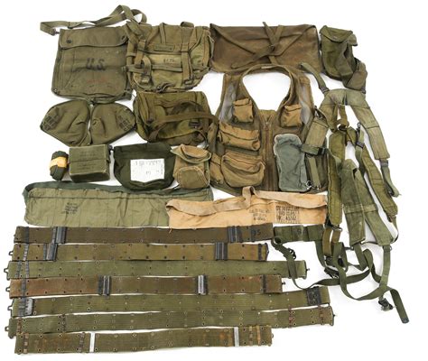 sold price vietnam war  army combat field gear large lot july