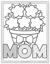 Mother Printables Coloring Mothers Kindergarten Activity Sheet Mom Fun Children sketch template