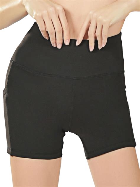 Sexy Dance Yoga Shorts For Women Summer Seamless Pockets Casual
