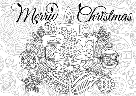 merry christmas coloring pages  adults printable coloring pages