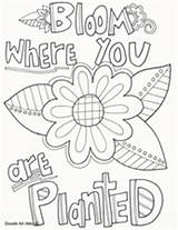 Coloring Attitude Pages Planted Bloom Where sketch template