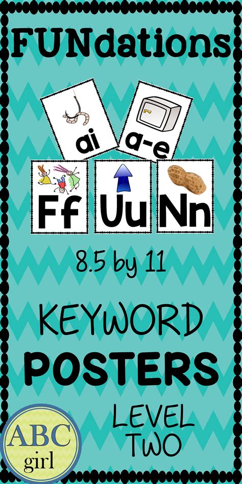 grade fundations level  aligned keyword alphabet posters