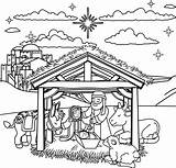 Kolorowanki Jezus Stajenka Bożonarodzeniowa sketch template