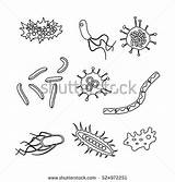 Bacteria Coloring Designlooter Isolated Types Different Illustration Cartoon Vector Background Set Style Stock 470px 25kb sketch template
