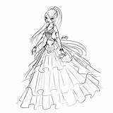 Ball Dress Winx Club Sketch Coloring Gown Drawing Sketches Girl Gowns Angelina Laminanati Deviantart Pages Template Fancy Paint Getdrawings sketch template