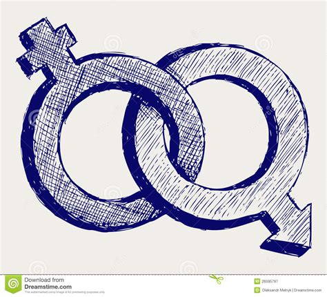 Male And Female Sex Symbol Stock Vector Illustration Of