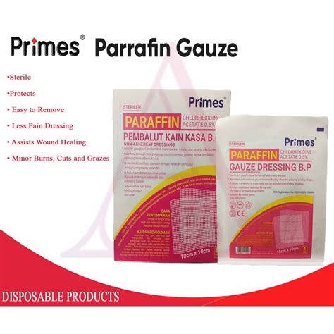 primes paraffin gauze dressing bp shopee malaysia