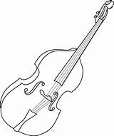 Bass Double Clipart Instrument Drawing String Vector Upright Transparent Svg Clip Line Instruments Coloring Fiddle Piano Guitar Openclipart Big Papapishu sketch template