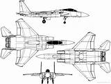 Blueprints 15c Drawings Douglas Aircraft Mcdonnell Fighter Airplane Eagle Sketch Drawing Plane Blueprint F15 Military Views Aviation Technical Scale Length sketch template