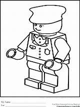 Lego Coloring Pages Police Badge Print Printable Train Conductor People Officer Color City Indiana Clipart Legos Sheet Sketch Kids Getcolorings sketch template