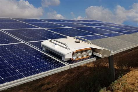 solar panel cleaning robot   dropped   picked   drone  scientist