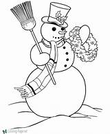 Snowman Coloring Pages Blank Getcolorings sketch template