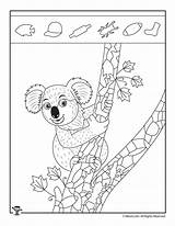 Koala Puzzles Woojr Woo sketch template