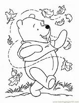 Coloring Pages Pooh Fall Winnie Autumn Thanksgiving Printable Leaves Print Kids Theme Sheets Disney Themed Color Getcolorings Leaf Sheet Az sketch template