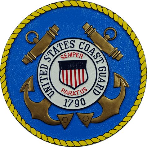 coast guard seal wooden plaques podium logo emblems