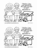 Coloring Obey Obedience Wonderfully Fearfully Parents Verse Ephesians 2550 Coloringhome sketch template
