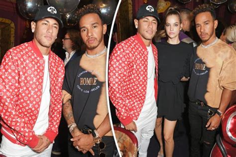 pictured lewis hamilton parties with neymar and victoria s secret