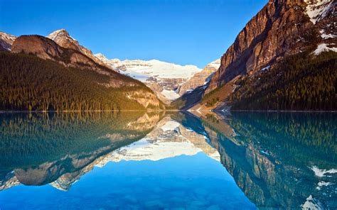 lake louise reflections hd nature  wallpapers images backgrounds   pictures