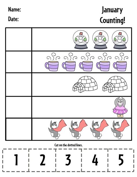 january worksheets  preschool  hollydog blog