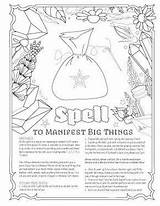 Spells Coloring Pages Book Choose Board Wiccan sketch template